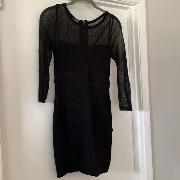 BEBE Mesh top zip up dress - Picture 1 of 2